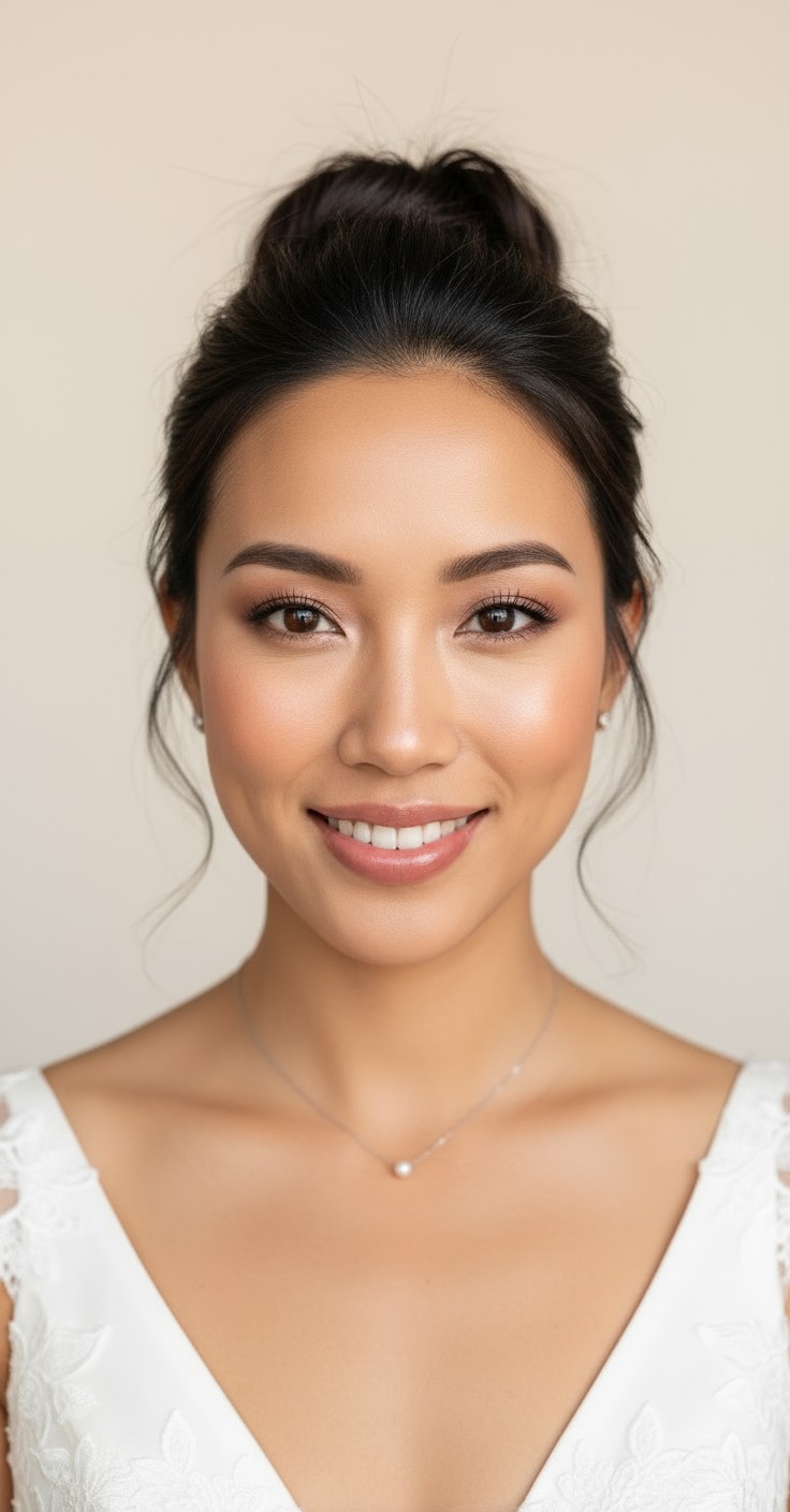 After Messy Bun Updo For Wedding